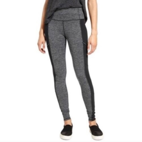 Athleta Pants - Athleta Herringbone Luxe Metro Drifter Leggings Womens L Gray Black Athletic